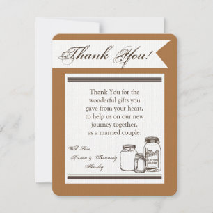 4x5 PLAT Carte de remerciements Mason Jar Pays Rus