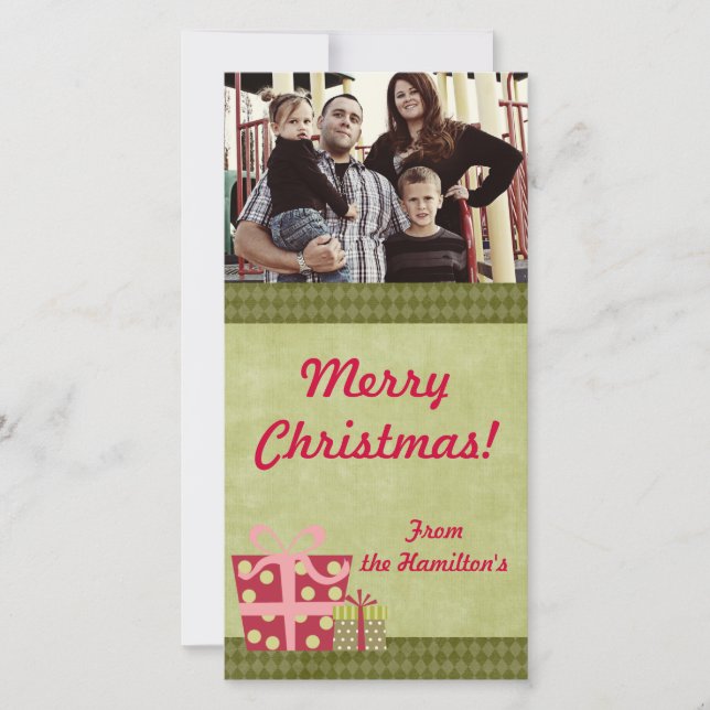 4x8 Cadeaux de Noël Carte photo (Devant)