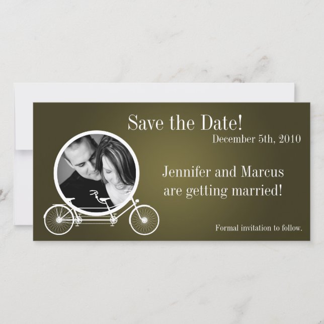 4x8 Faire-part Brown double vélo (Devant)