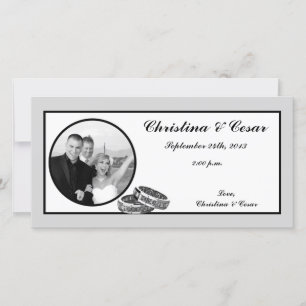 4x8 Fiançailles Faire-part photo Son/Ses Diamant