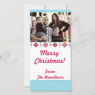 4x8 Poka point Noël Ornements Carte photo