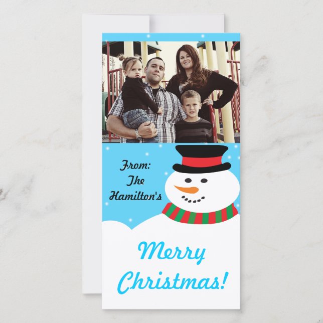 4x8 Snowman Carte photo (Devant)