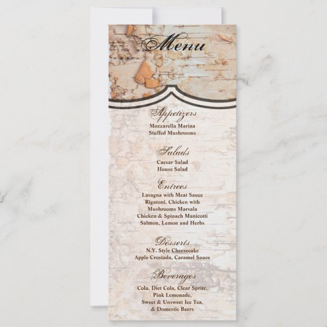4x9.25 Cartes de menu terroir grange en dentelle d (Devant)