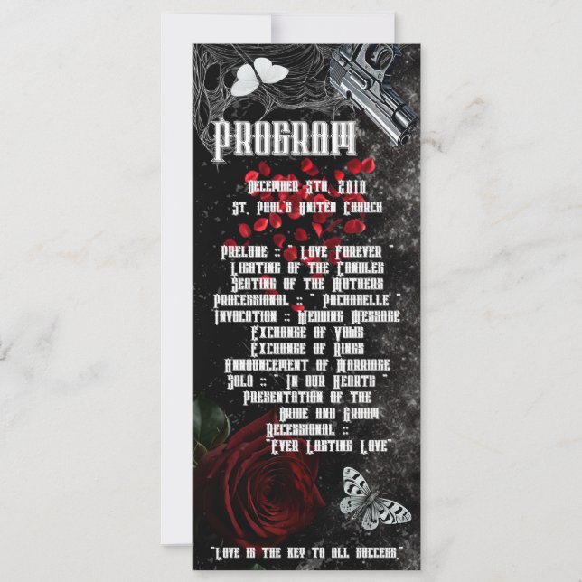 4x9.25 Cartes de programme Haunting Adeline Zade M (Devant)