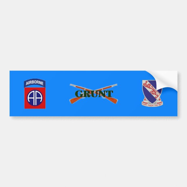 508e Infanterie 82e Abn GRUNT Bumper Sticker (Devant)