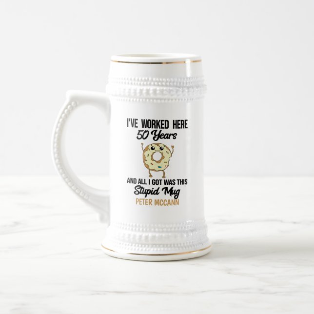 50 Anniversaire de travail Appréciation cadeau Mug (Gauche)
