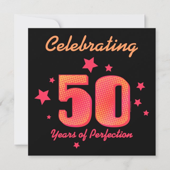 50 ans de perfection Invitation d'anniversaire per (Devant)