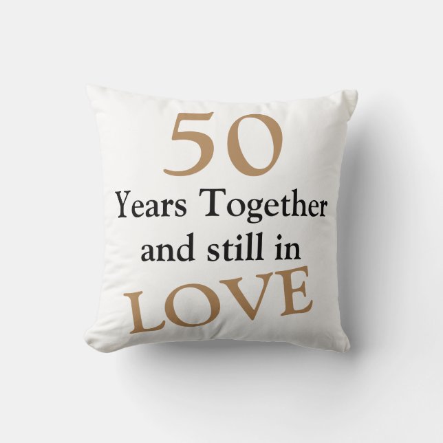 50 ans ensemble de cinquantième de mariage coussin (Recto)