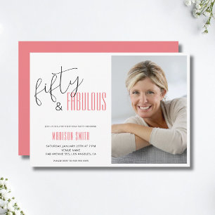 50 ans et Fabuleux Invitation pour 50e Anniversair