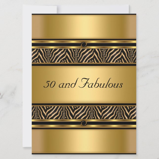50 ans et Fabuleux Invitation pour une fête d'anni (Devant)