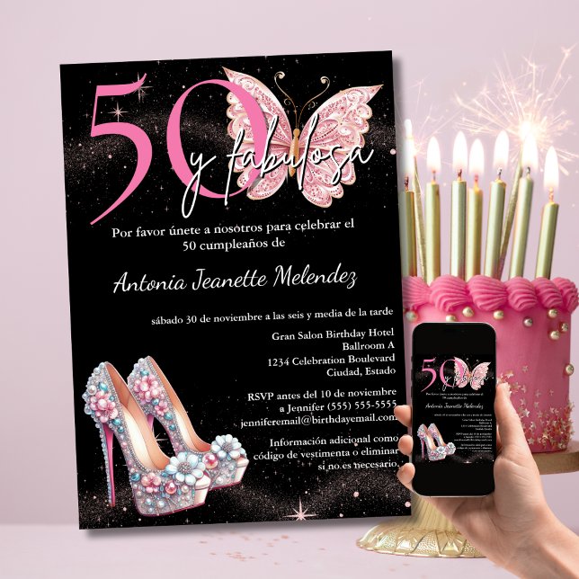 50 ans et Fabuluse Invitation - 50e Anniversaire (Créateur téléchargé)