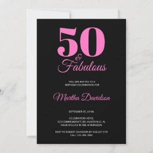 50 ans et Merveilleux Invitation à la fête d'anniv