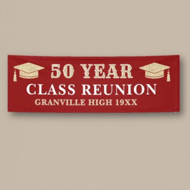 50 ans ! Grande bannière de retrouvailles de class (Créateur téléchargé)