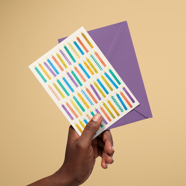 50 bougies colorées Carte d'anniversaire (Créateur téléchargé)