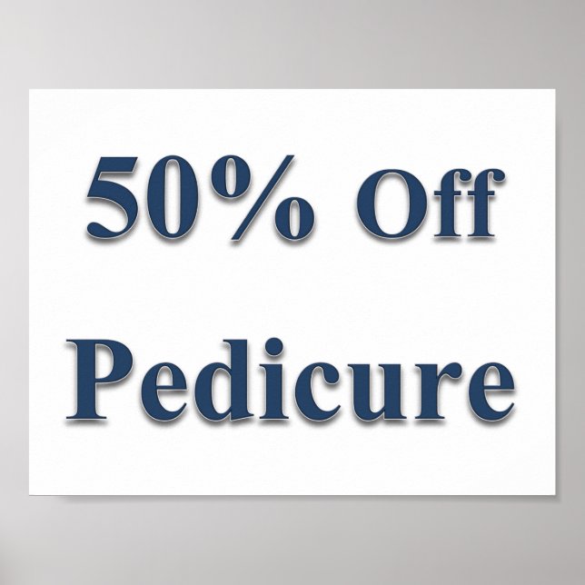 50% de réduction sur pédicure Poster Matte (Devant)