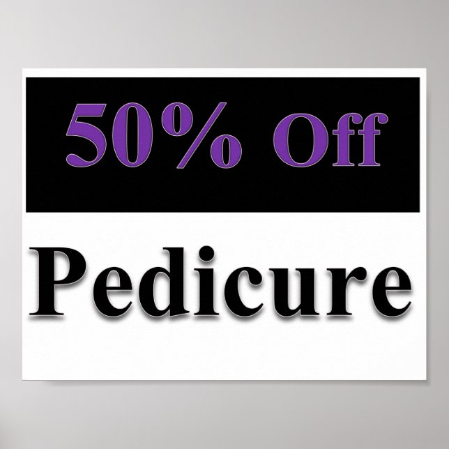 50% de réduction sur pédicure Poster Matte (Devant)