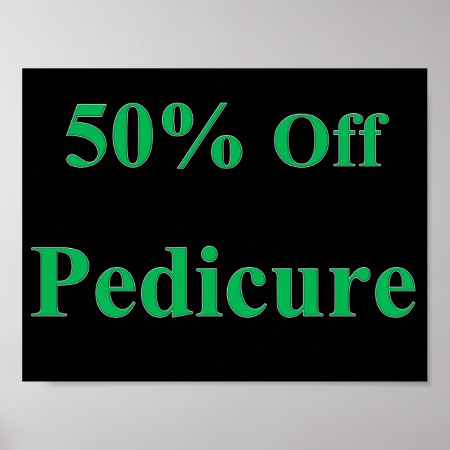 50% de réduction sur pédicure Poster Matte (Devant)