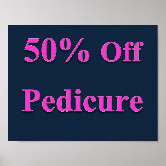 50% de réduction sur pédicure Poster Matte (Devant)