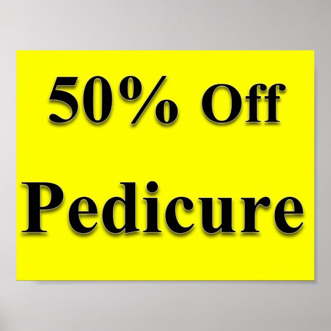 50% de réduction sur pédicure Poster Matte (Devant)