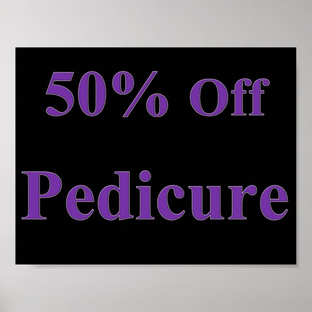 50% de réduction sur pédicure Poster Matte (Devant)