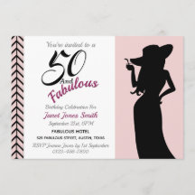 50 et fabuleuse 50e invitation d'anniversaire
