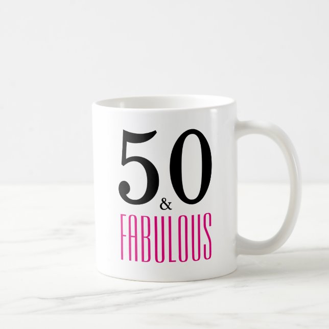 50 et fabuleux 50e anniversaire Gift Mug (Droite)