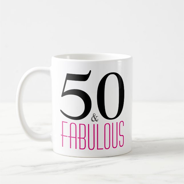 50 et fabuleux 50e anniversaire Gift Mug (Gauche)