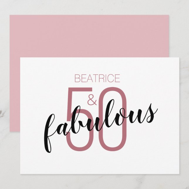 50 et fabuleux 50e anniversaire Rose Gold (Devant / Derrière)