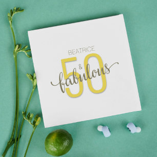 50 et fabuleux Anniversaire Typographie Or