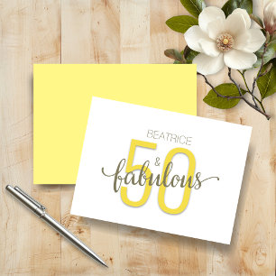50 et fabuleux Anniversaire Typographie Or Anniver