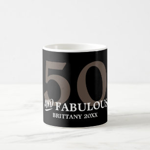50 et fabuleux avec le nom Anniversaire Mug