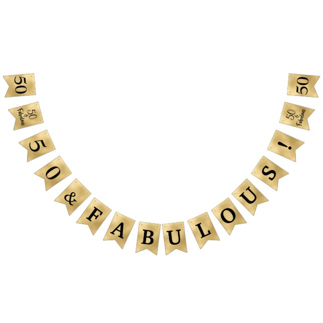 50 Et Fabuleux Drapeaux De Bunting Or (Tout)