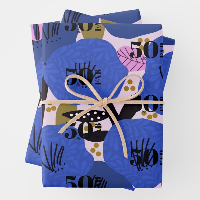 50 et fabuleux emballage papier feuille plat ensem (En situation)