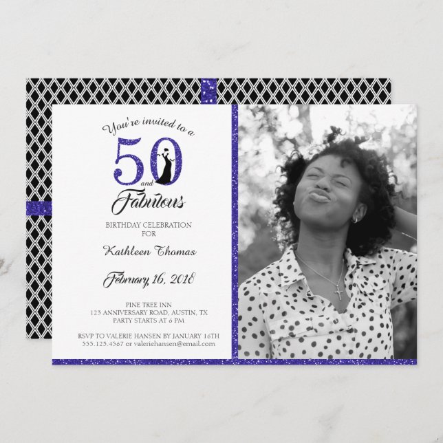 50 et fabuleux| Invitation à la fête du 50e annive (Devant / Derrière)
