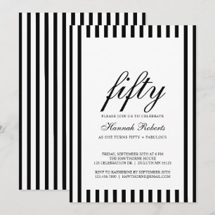 50 et Fabuleux   Invitation pour une fête d'annive