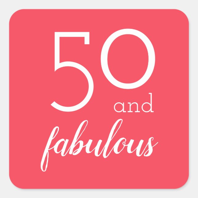 50 et fabuleux Stickers Orange Anniversaire (Devant)