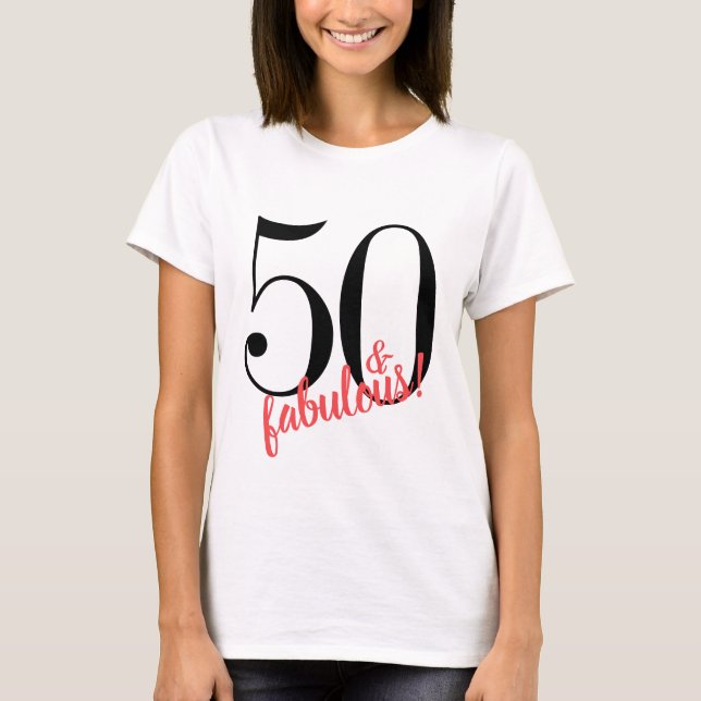 50 et Fabuleux T-shirt d'anniversaire (Devant)