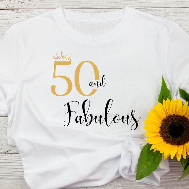 50 et Fabulous Gold et Black T-shirt (Créateur téléchargé)
