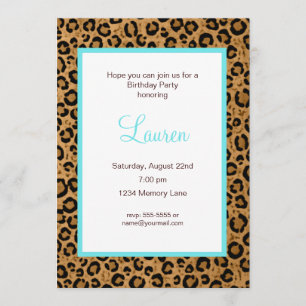 50 Et Fabulous Leopard Birthday Invitation