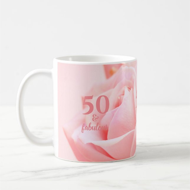 50 et Fabulous Rose Photographie | Café Mug (Gauche)