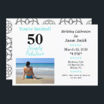 50 et simplement fabuleuse invitation d'anniversai<br><div class="desc">Faites de 50 ans une occasion tout simplement fabuleuse avec cette invitation photo d'anniversaire amusante et flirtante. Personnalisez-le et envoyez-le pour votre grande fête. Les mots "50 et Simply Fabulous" sont en typographie bleue et noire. Vous pouvez changer la photo avec votre propre photo si vous le souhaitez. Les couleurs...</div>