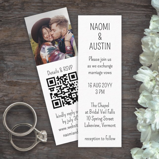 50 Exemplaires Mini Invitation de Mariage Marque-P (Créateur téléchargé)