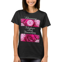 50 Fabuleux et florissant T-shirt noir personnalis