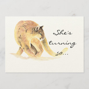 50 Humour Cougar personnalisé Invitation fête d'an