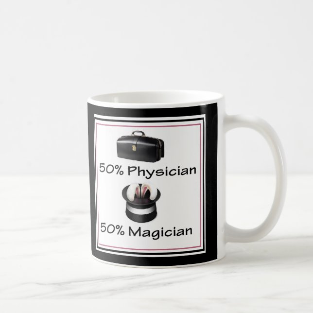 50% Médecin 50% magicien médecin mug (Droite)