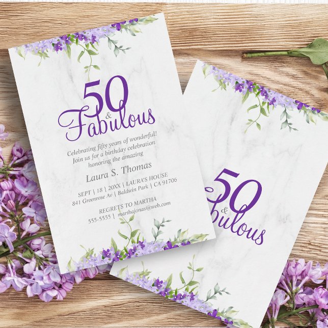 50 & merveilleux Aquarelle florale teintes violett (Créateur téléchargé)