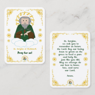 50 Mini Cartes Saintes Serge de Radonege