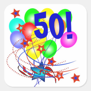 50! Ou N'Importe Quel Âge Ballons Stickers Anniver