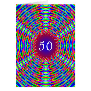50e anniversaire Abstrait Trippy Swirls
