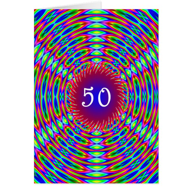50e anniversaire Abstrait Trippy Swirls (Devant)